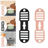Maxbell Pot Lid Strap Reusable Silicone Tie Adjustable Elastic Silicone Elastic Band Black