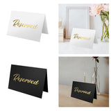Maxbell 10Pcs Reserved Seating Card Placeholders for Gatherings Birthday Anniversary White