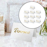 Maxbell 10Pcs Reserved Seating Card Placeholders for Gatherings Birthday Anniversary White