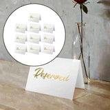 Maxbell 10Pcs Reserved Seating Card Placeholders for Gatherings Birthday Anniversary White