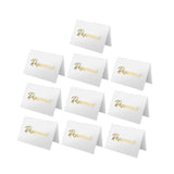 Maxbell 10Pcs Reserved Seating Card Placeholders for Gatherings Birthday Anniversary White