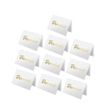 Maxbell 10Pcs Reserved Seating Card Placeholders for Gatherings Birthday Anniversary White