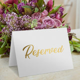Maxbell 10Pcs Reserved Seating Card Placeholders for Gatherings Birthday Anniversary White