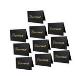 Maxbell 10Pcs Reserved Seating Card Placeholders for Gatherings Birthday Anniversary Black