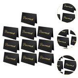 Maxbell 10Pcs Reserved Seating Card Placeholders for Gatherings Birthday Anniversary Black