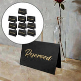 Maxbell 10Pcs Reserved Seating Card Placeholders for Gatherings Birthday Anniversary Black