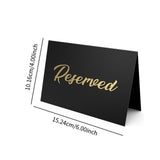 Maxbell 10Pcs Reserved Seating Card Placeholders for Gatherings Birthday Anniversary Black