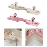 Maxbell Bathroom Shelf No Drill Elegant Bathroom Organizer for Apartment Toilet Dorm White