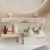 Maxbell Bathroom Shelf No Drill Elegant Bathroom Organizer for Apartment Toilet Dorm White