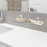 Maxbell Bathroom Shelf No Drill Elegant Bathroom Organizer for Apartment Toilet Dorm White