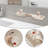 Maxbell Bathroom Shelf No Drill Elegant Bathroom Organizer for Apartment Toilet Dorm White