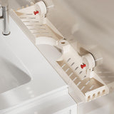 Maxbell Bathroom Shelf No Drill Elegant Bathroom Organizer for Apartment Toilet Dorm White
