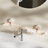 Maxbell Bathroom Shelf No Drill Elegant Bathroom Organizer for Apartment Toilet Dorm White