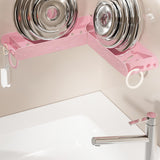 Maxbell Bathroom Shelf No Drill Elegant Bathroom Organizer for Apartment Toilet Dorm Pink