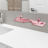 Maxbell Bathroom Shelf No Drill Elegant Bathroom Organizer for Apartment Toilet Dorm Pink