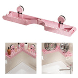 Maxbell Bathroom Shelf No Drill Elegant Bathroom Organizer for Apartment Toilet Dorm Pink