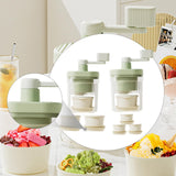 Maxbell Manual Ice Crusher Household Portable Rotary Ice Shaver for Party Bar Picnic with 2 Bowl