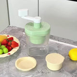 Maxbell Manual Ice Crusher Household Portable Rotary Ice Shaver for Party Bar Picnic with 3 Bowl