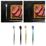 Maxbell 2in1 Spoon Tweezer Portable Dining Utensil for Celebrations Parties Catering Silver