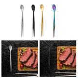 Maxbell 2in1 Spoon Tweezer Portable Dining Utensil for Celebrations Parties Catering Silver