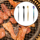 Maxbell 2in1 Spoon Tweezer Portable Dining Utensil for Celebrations Parties Catering Silver