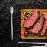 Maxbell 2in1 Spoon Tweezer Portable Dining Utensil for Celebrations Parties Catering Silver