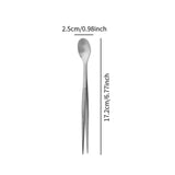 Maxbell 2in1 Spoon Tweezer Portable Dining Utensil for Celebrations Parties Catering Silver