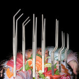 Maxbell 2in1 Spoon Tweezer Portable Dining Utensil for Celebrations Parties Catering Silver