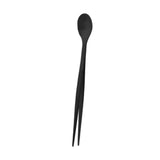 Maxbell 2in1 Spoon Tweezer Portable Dining Utensil for Celebrations Parties Catering Black