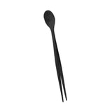 Maxbell 2in1 Spoon Tweezer Portable Dining Utensil for Celebrations Parties Catering Black
