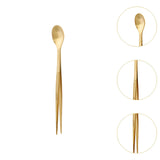 Maxbell 2in1 Spoon Tweezer Portable Dining Utensil for Celebrations Parties Catering Yellow