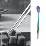 Maxbell 2in1 Spoon Tweezer Portable Dining Utensil for Celebrations Parties Catering Multicolor