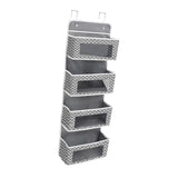 Maxbell over The Door Organizer Convenient Hanging Shelves for Nursery Bathroom Dorm Gray