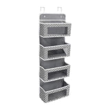 Maxbell over The Door Organizer Convenient Hanging Shelves for Nursery Bathroom Dorm Gray