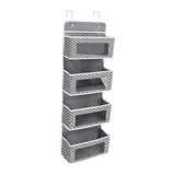 Maxbell over The Door Organizer Convenient Hanging Shelves for Nursery Bathroom Dorm Gray