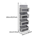 Maxbell over The Door Organizer Convenient Hanging Shelves for Nursery Bathroom Dorm Gray