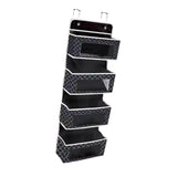 Maxbell over The Door Organizer Convenient Hanging Shelves for Nursery Bathroom Dorm Black