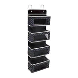 Maxbell over The Door Organizer Convenient Hanging Shelves for Nursery Bathroom Dorm Black