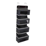Maxbell over The Door Organizer Convenient Hanging Shelves for Nursery Bathroom Dorm Black
