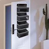 Maxbell over The Door Organizer Convenient Hanging Shelves for Nursery Bathroom Dorm Black