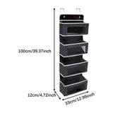 Maxbell over The Door Organizer Convenient Hanging Shelves for Nursery Bathroom Dorm Black