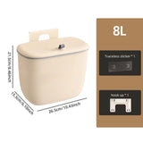 Maxbell Compost Bin Wall Mounted Garbage Can Wall Mounted for Under Sink Bathroom RV 8L