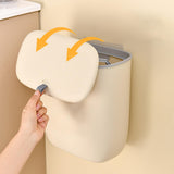 Maxbell Compost Bin Wall Mounted Garbage Can Wall Mounted for Under Sink Bathroom RV 12L
