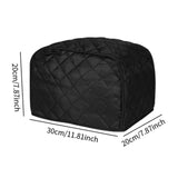 Maxbell Toaster Cover 2 Slice Protector Minimalist Dustproof Kitchen Appliance Cover Black S