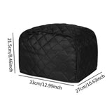 Maxbell Toaster Cover 2 Slice Protector Minimalist Dustproof Kitchen Appliance Cover Black L