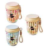 Maxbell Fruit Salad Storage Cup with Colander Food Container for Office Work Camping Pink