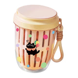 Maxbell Fruit Salad Storage Cup with Colander Food Container for Office Work Camping Pink