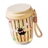 Maxbell Fruit Salad Storage Cup with Colander Food Container for Office Work Camping Yellow