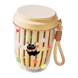 Maxbell Fruit Salad Storage Cup with Colander Food Container for Office Work Camping Yellow