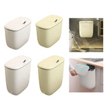 Maxbell Hanging Trash Can Mountable Under Sink Dust Bin for Bedroom Office Household White Small
